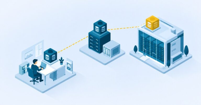 Regla 3-2-1: tres copias de los datos, dos en la oficina y una en un centro de datos